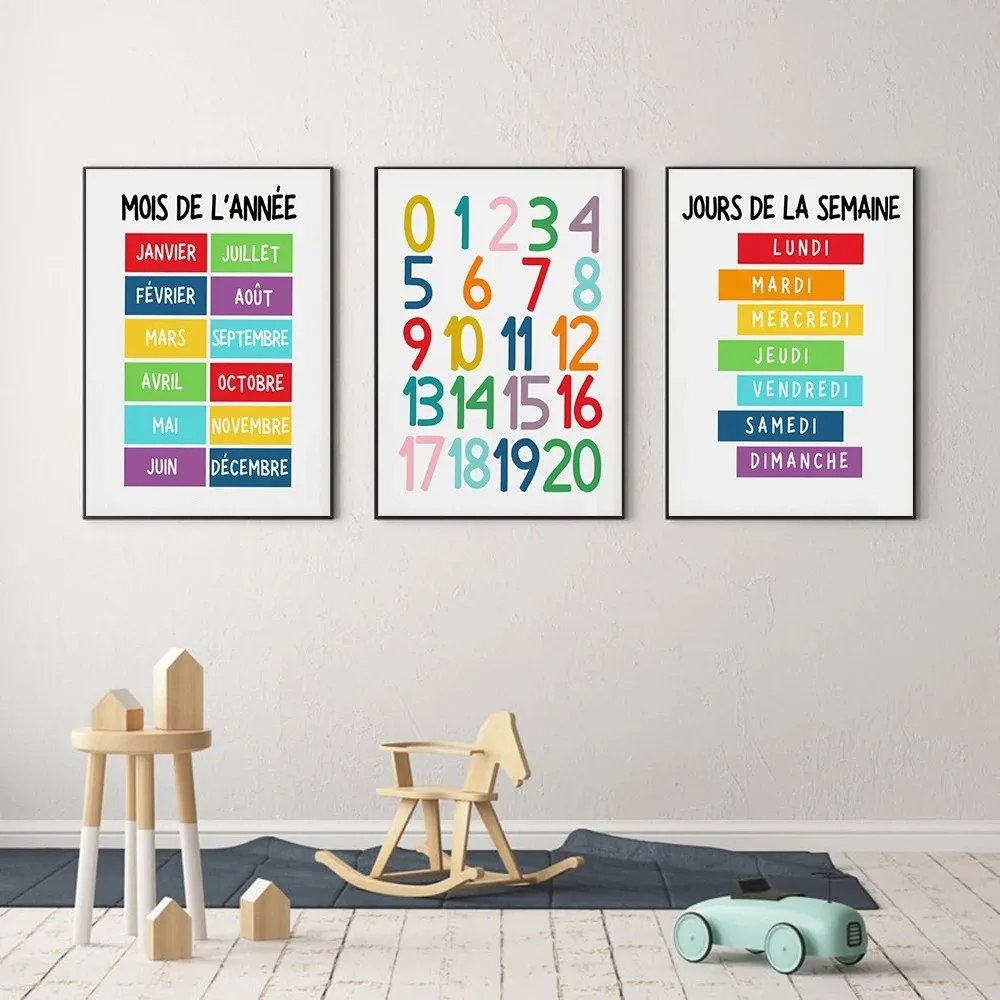 Kids Educational Poster - 1 pièce : Affiches murales éducatives