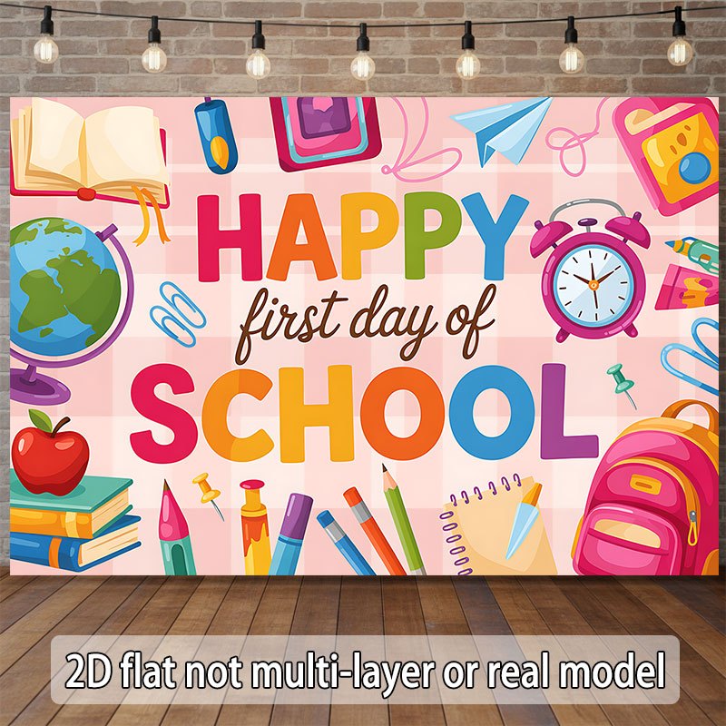Happy Kids Education - Tapisserie murale « Retour à l'école
