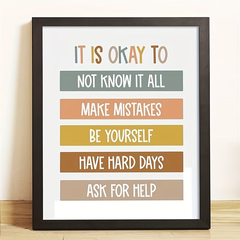 Kids Educational Poster - Impression sur toile de citations éducatives