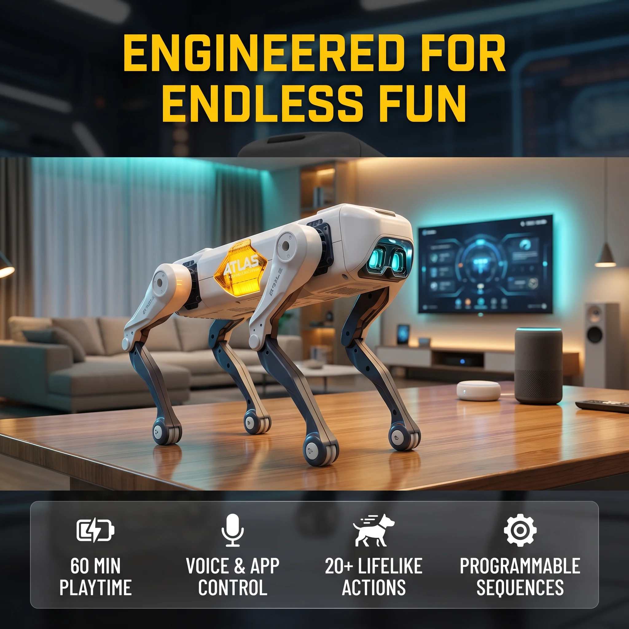 Kids Education Gift - Robot chien intelligent IA, contrôle vocal