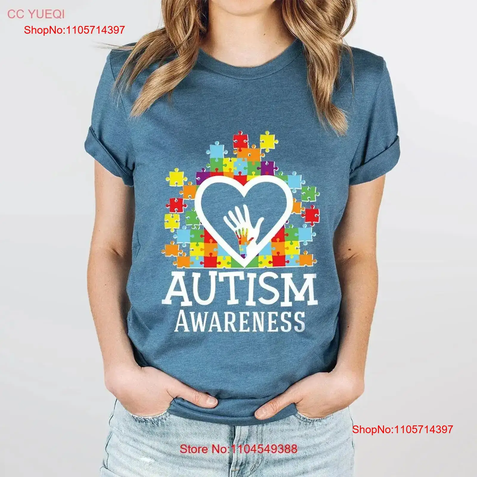 Kids Education Group - T-shirt de sensibilisation à l'autisme, puzzle