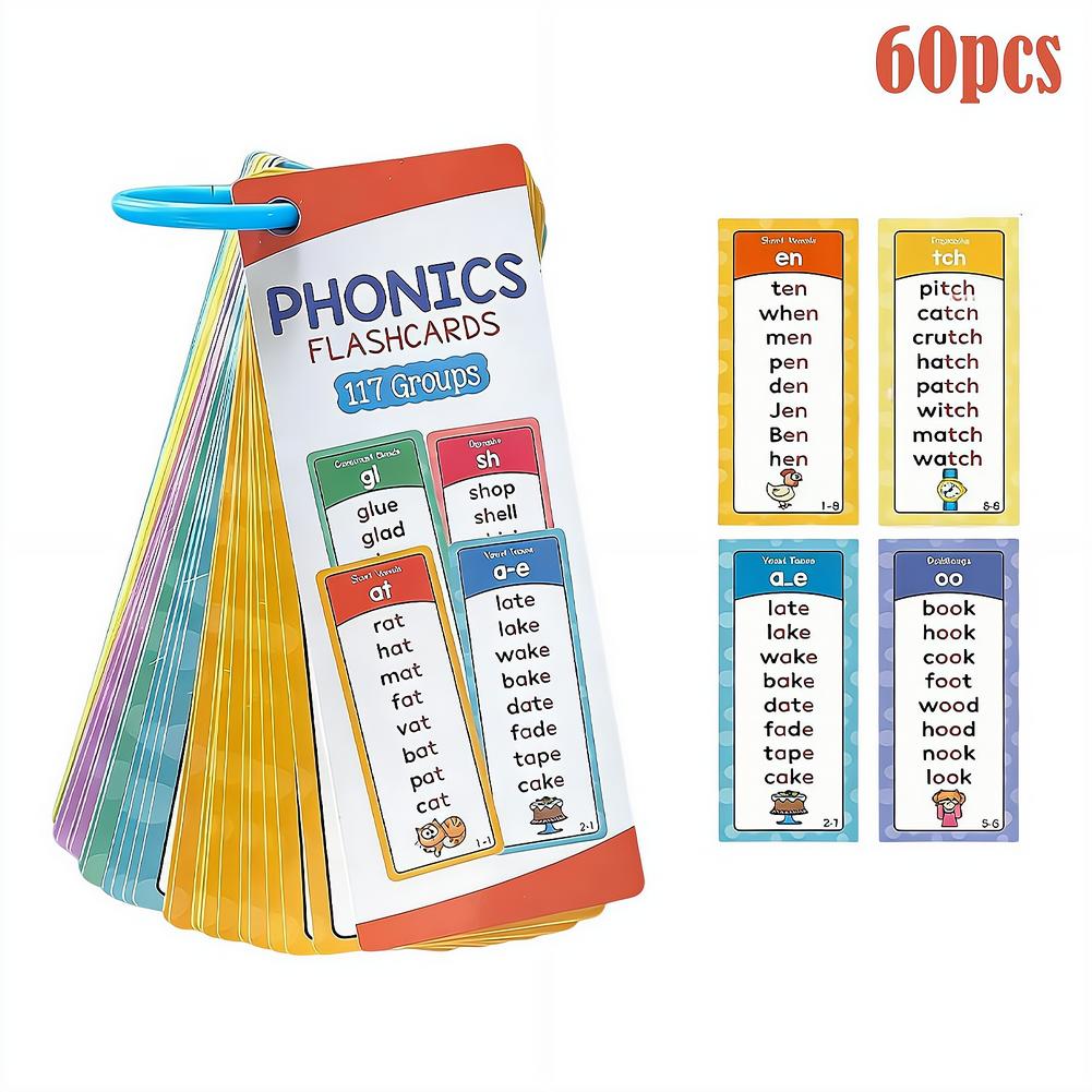 Kids Education Group - Ensemble de cartes flash phoniques, 60