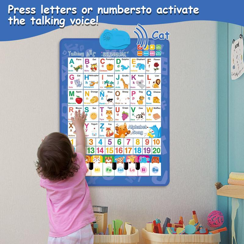 Affiche interactive bilingue a - Kids Educational Poster avis et prix