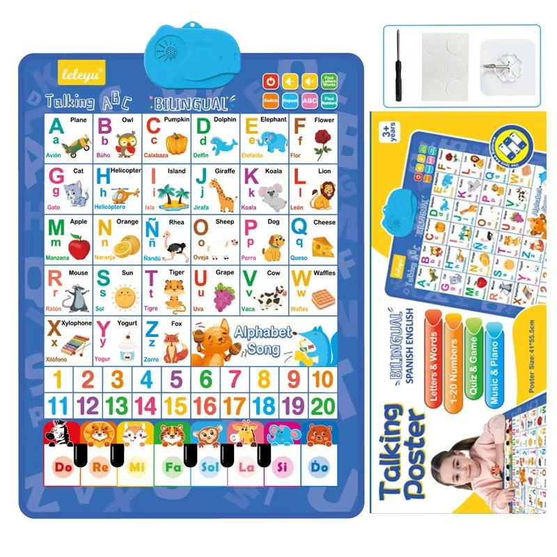 Affiche interactive bilingue a - Kids Educational Poster avis et prix