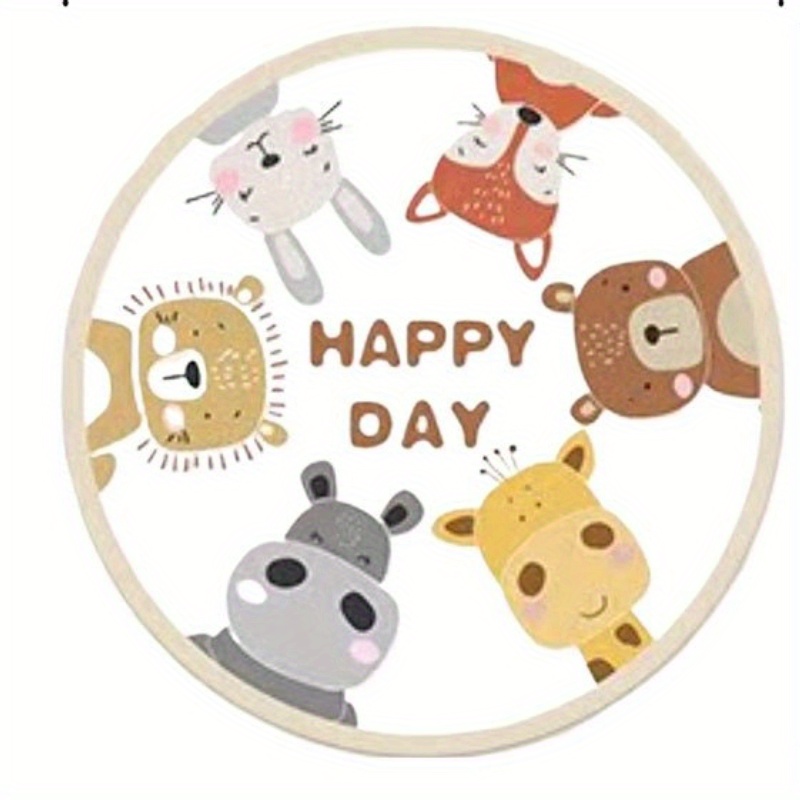 Tapis rond en flanelle Happy A - Happy Kids Education avis et prix