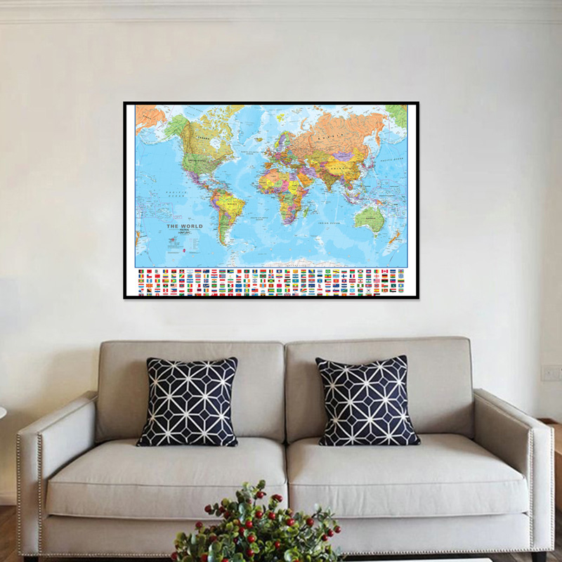 Carte du monde A2 59x42cm avec - Kids Educational Poster avis et prix