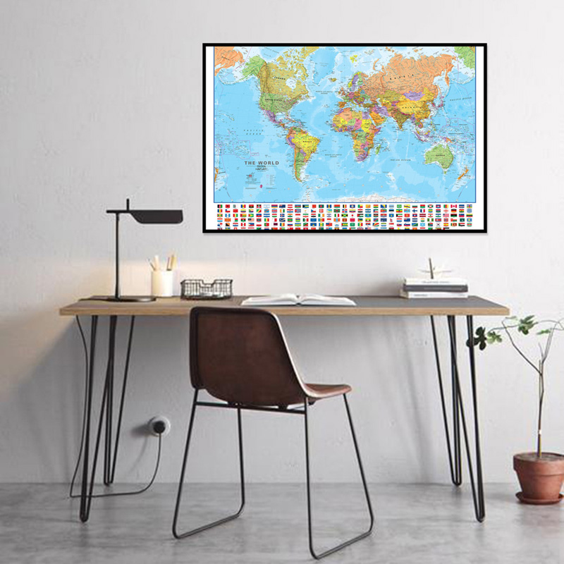 Carte du monde A2 59x42cm avec - Kids Educational Poster avis et prix